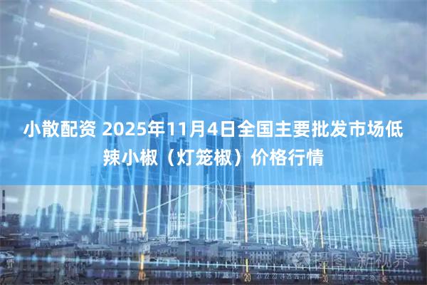 小散配资 2025年11月4日全国主要批发市场低辣小椒（灯笼椒）价格行情