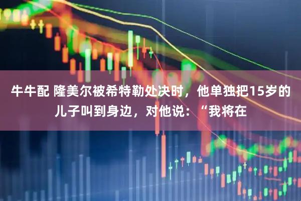 牛牛配 隆美尔被希特勒处决时，他单独把15岁的儿子叫到身边，对他说：“我将在